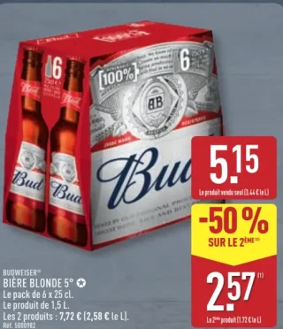 BUDWEISER® BIÈRE BLONDE 5°