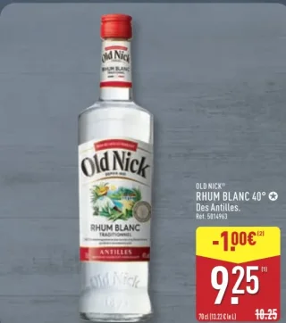 OLD NICK® RHUM BLANC 40° Des Antilles