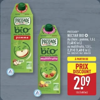 Nectar Bio Pressade pomme ou multifruits