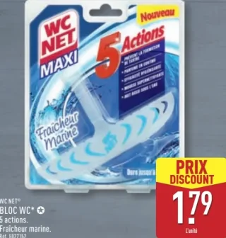 WC NET® BLOC WC* 5 actions. Fraîcheur marine.