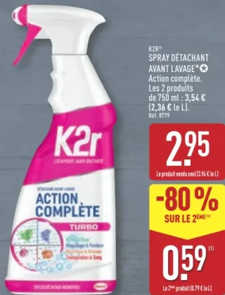 K2R Spray Détachant Avant Lavage