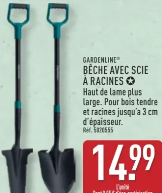 GARDENLINE® BÊCHE AVEC SCIE À RACINES