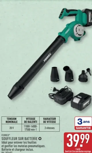 FERREX® SOUFFLEUR SUR BATTERIE