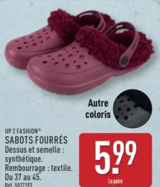 UP 2 FASHION® SABOTS FOURRÉS