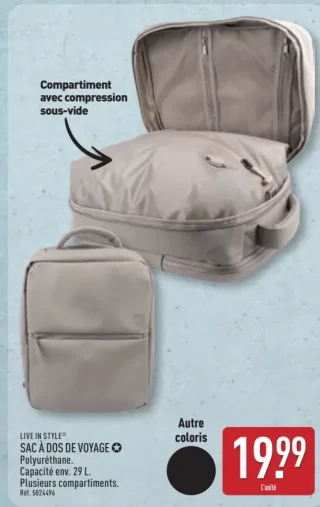 Sac à dos de voyage LIVE IN STYLE®