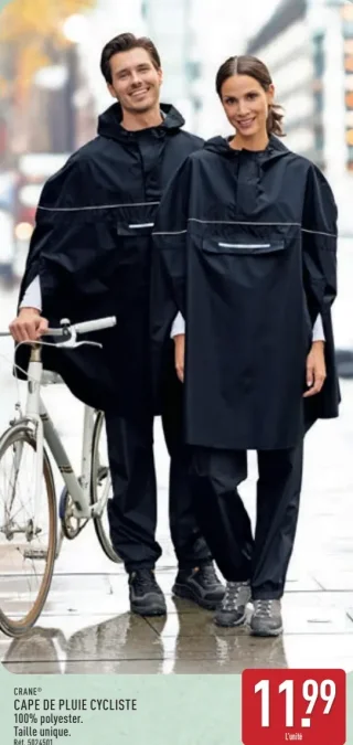 CRANE Cape de pluie cycliste