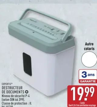 EXPERTIZ® DESTRUCTEUR DE DOCUMENTS