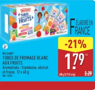 Tubes de fromage blanc aux fruits