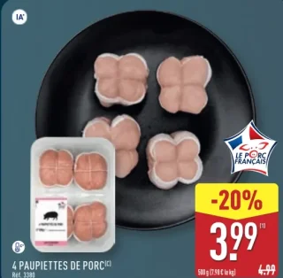 4 PAUPIETTES DE PORC