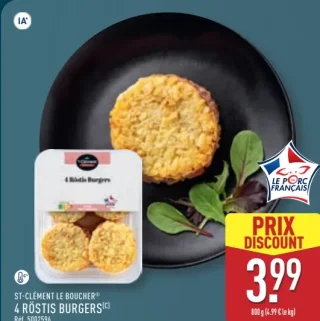 ST-CLÉMENT LE BOUCHER® 4 RÖSTIS BURGERS