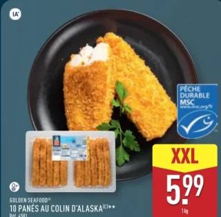 GOLDEN SEAFOOD® 10 PANÉS AU COLIN D'ALASKA