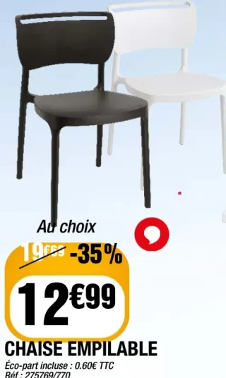 Chaise empilable
