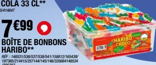 Boîte de bonbons Haribo