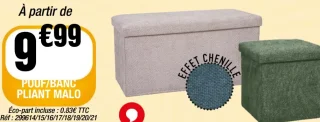 Pouf/Banc pliant Malo