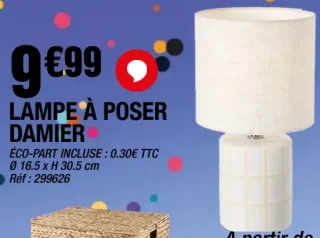 LAMPE À POSER DAMIER