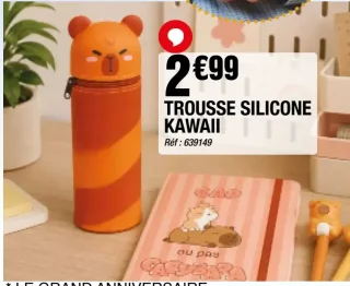 Trousse silicone Kawaii