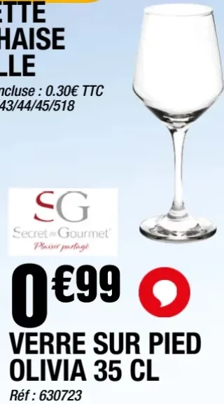 Verre sur pied Olivia 35 cl