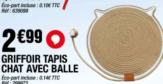 GRIFFOIR TAPIS CHAT AVEC BALLE