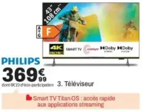 Téléviseur Philips 4K Smart TV 43" (108 cm)