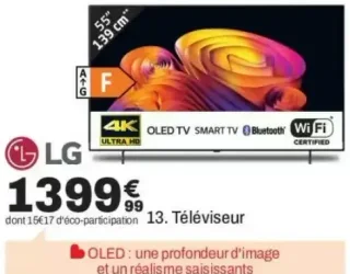 Téléviseur LG OLED 55" OLED55B6ELC