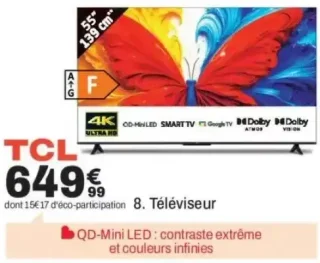 Téléviseur TCL 55" 55P89L