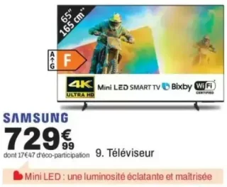 Téléviseur Samsung 65" 65M74H