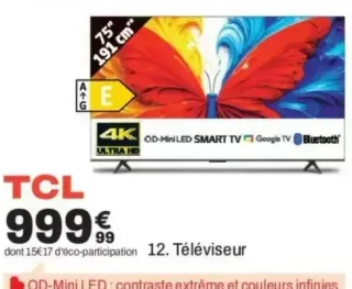 Téléviseur TCL 75" 75P89L