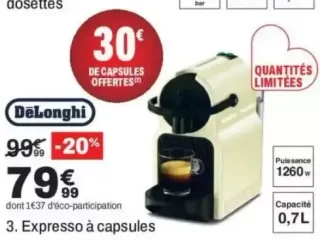 Expresso à capsules DeLonghi