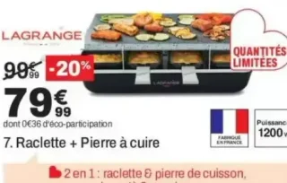 Raclette + Pierre à cuire Lagrange