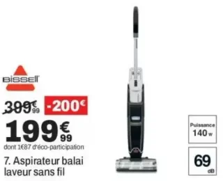 Bissell Aspirateur balai laveur sans fil