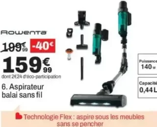 Rowenta Aspirateur balai sans fil