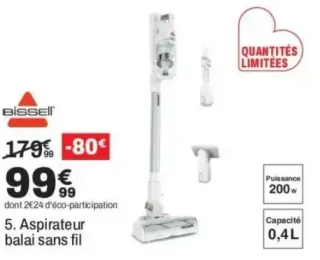 Bissell Aspirateur balai sans fil