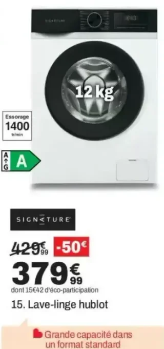 Lave-linge hublot SIGNATURE