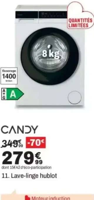 Lave-linge hublot CANDY