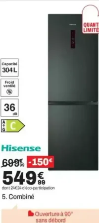Réfrigérateur combiné Hisense