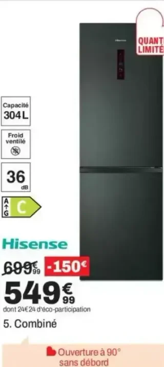 Réfrigérateur combiné Hisense