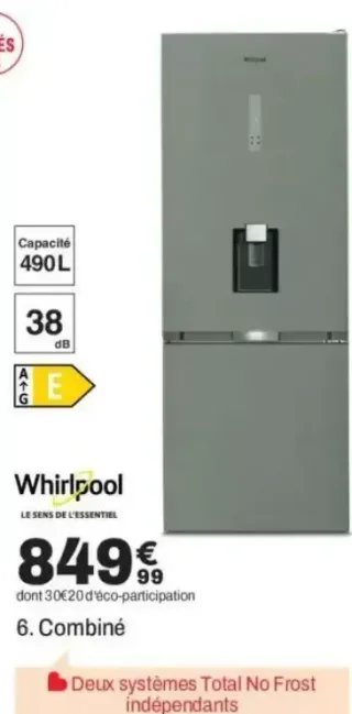 Réfrigérateur combiné Whirlpool