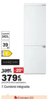 Réfrigérateur combiné intégrable SIGNATURE