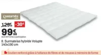 Dreaméa Surmatelas hybride Volupte 140x190 cm