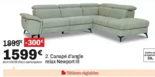 Canapé d'angle relax Newport III
