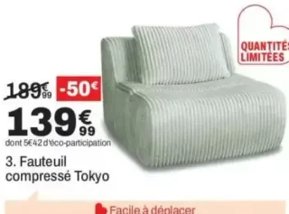 Fauteuil compressé Tokyo