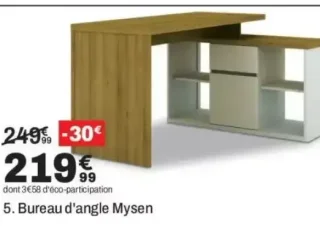 Bureau d'angle Mysen