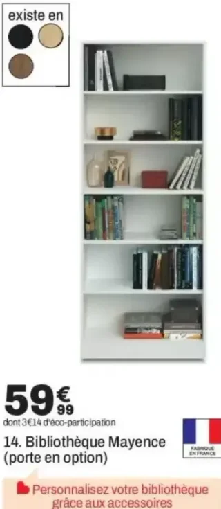Bibliothèque Mayence (porte en option)