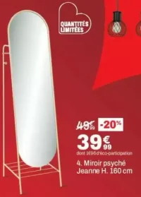 Miroir psyché Jeanne H. 160 cm