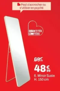 Miroir Susie H. 150 cm