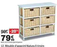 Meuble d'appoint Natura 6 tiroirs
