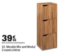 Meuble Mix and Modul 3 cases chêne