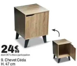 Chevet Céda H. 47 cm