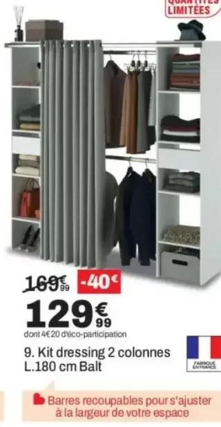 Kit dressing 2 colonnes L.180 cm Balt
