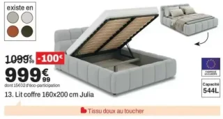 Lit coffre 160x200 cm Julia